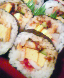 お寿司の出前の海鮮サラダ巻の画像