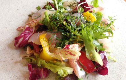 20種類以上の彩り野菜と本日鮮魚のカルパッチョ｜リコスキッチン（恵比寿）の写真