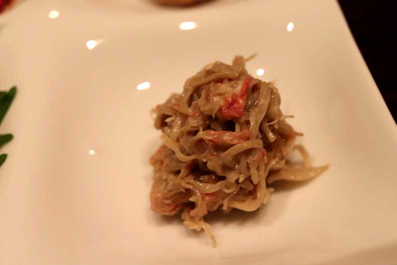 恵比寿の翁（おきな）の蕎麦懐石の前菜の画像