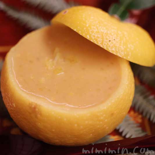 柚子豆腐　柚子味噌（菊乃井）の写真